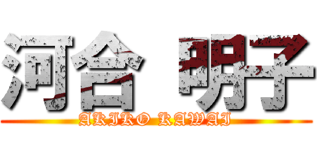 河合 明子 (AKIKO KAWAI)