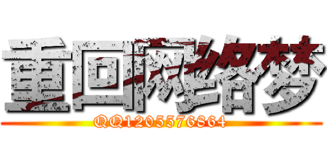 重回网络梦 (QQ1205576864)