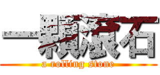 一顆滾石 (a rolling stone)