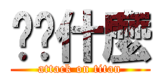 妳說什麼 (attack on titan)