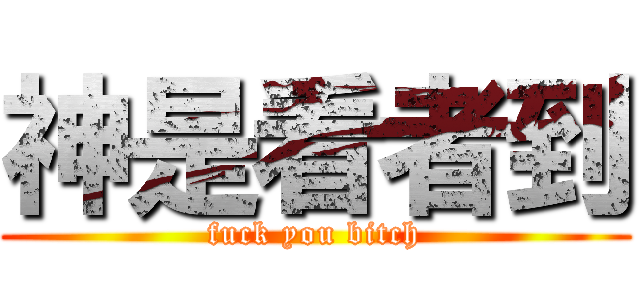 神是看者到 (fuck you bitch)