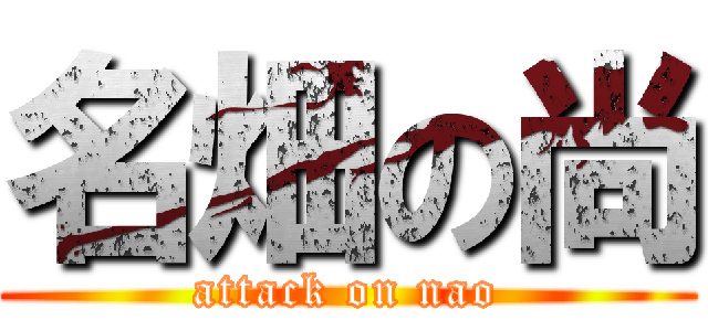 名畑の尚 (attack on nao)