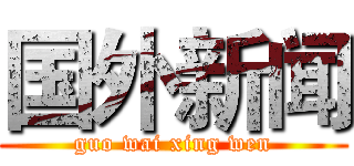 国外新闻 (guo wai xing wen)