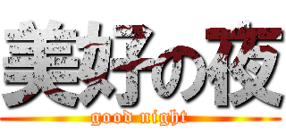美好の夜 (good night)