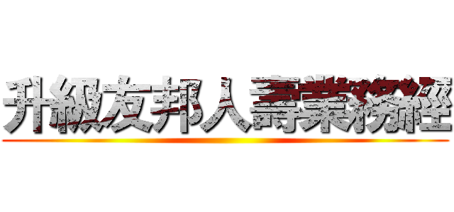 升級友邦人壽業務經 ()