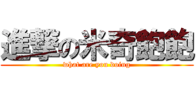 進撃の米奇飽飽 (what are you doing)