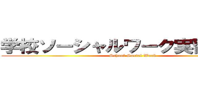 学校ソーシャルワーク実習報告会 (School Social Work)