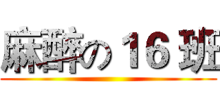 麻醉の１６ 班 ()