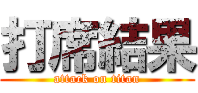打席結果 (attack on titan)