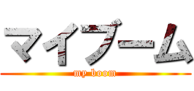 マイブーム (my boom)
