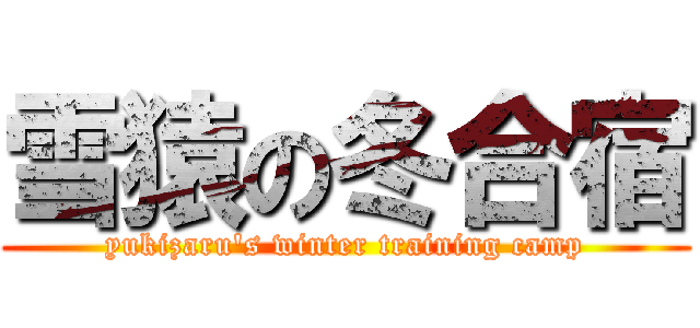 雪猿の冬合宿 (yukizaru's winter training camp)