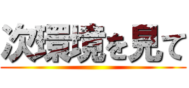 次環境を見て ()