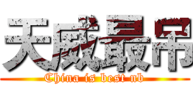 天威最吊 (China is best nb)