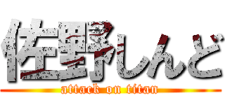 佐野しんど (attack on titan)