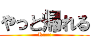 やっと帰れる (Kami)