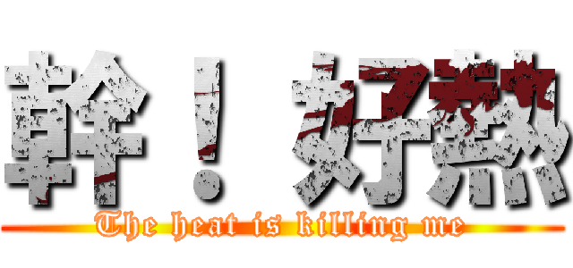 幹！ 好熱 (The heat is killing me)