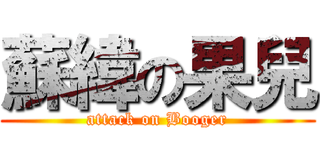 蘇緯の果兒 (attack on Booger)