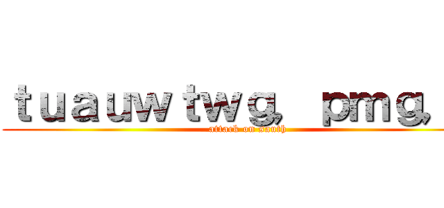 ｔｕａｕｗｔｗｇ，ｐｍｇ，ｇ (attack on sauth)