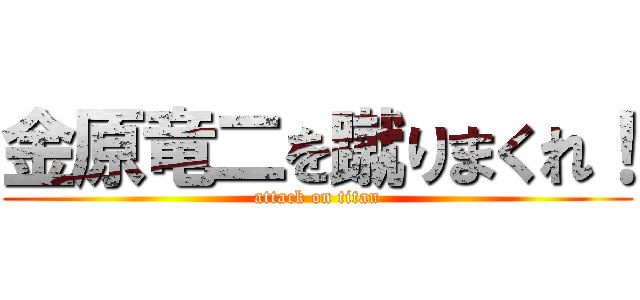 金原竜二を蹴りまくれ！ (attack on titan)