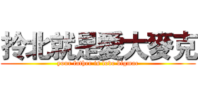 拎北就是愛大麥克 (your father is love bigmac)