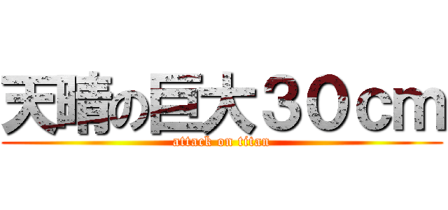 天晴の巨大３０ｃｍ (attack on titan)