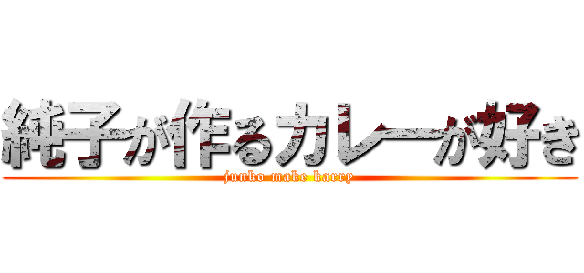 純子が作るカレーが好き (junko make karry)