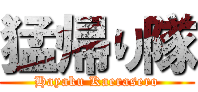 猛帰り隊 (Hayaku Kaerasero)