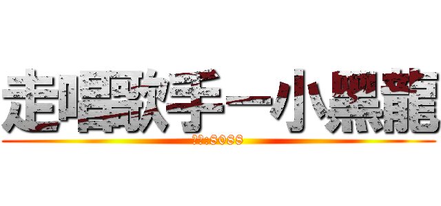 走唱歌手－小黑龍 (駐群:8088)