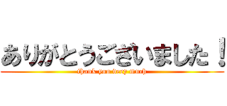 ありがとうございました！ (thank you very much)