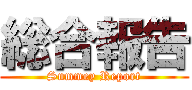 総合報告 (Summey Report)