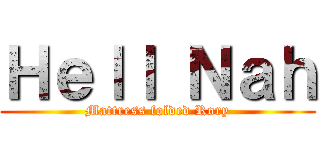 Ｈｅｌｌ Ｎａｈ (Mattress folded Rory)