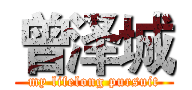 曾泽城 (my lifelong pursuit)
