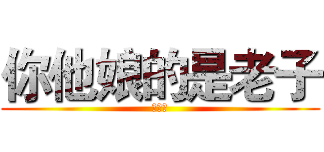 你他娘的是老子 (小学生)