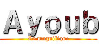 Ａｙｏｕｂ (Le magnifique)