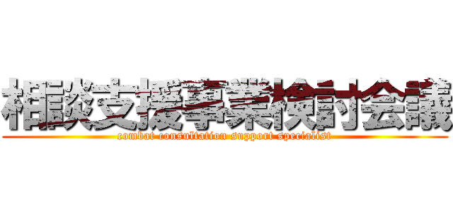 相談支援事業検討会議 (combat consultation support specialist)