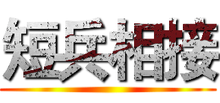 短兵相接 ()