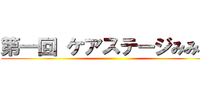 第一回 ケアステージみみなし ()