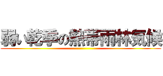 弱い乾季の熱帯雨林気候 ()