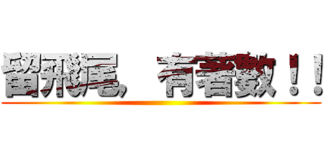 留飛尾，有著數！！ ()