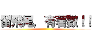 留飛尾，有著數！！ ()