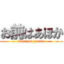 お前はあほか (attack on yamato)