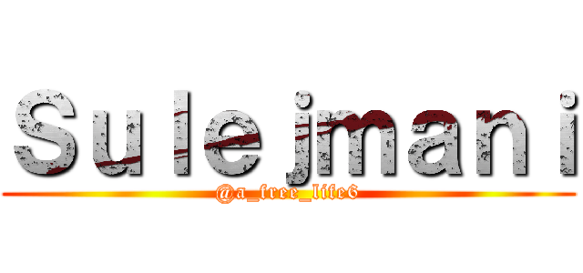 Ｓｕｌｅｊｍａｎｉ (@a_free_life6)