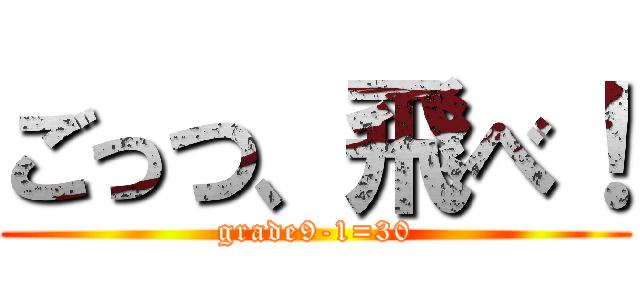 ごっつ、飛べ！ (grade9-1=30)