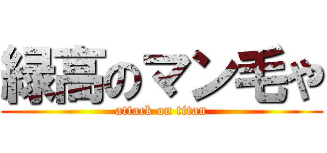 緑高のマン毛や (attack on titan)