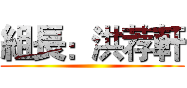 組長：洪荐軒 ()