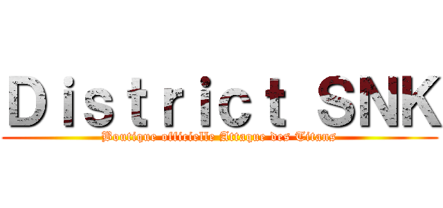 Ｄｉｓｔｒｉｃｔ ＳＮＫ (Boutique officielle Attaque des Titans)