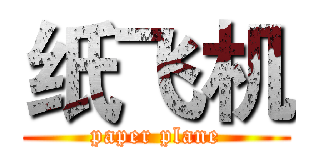 纸飞机 (paper plane)