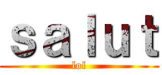 ｓａｌｕｔ (lol)