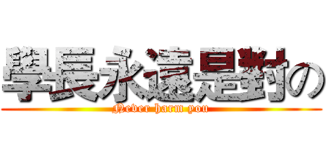 學長永遠是對の (Never harm you)