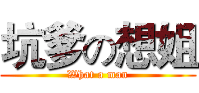 坑爹の想姐 (What a man)
